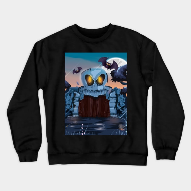 Creepy Castle Crewneck Sweatshirt by nickemporium1